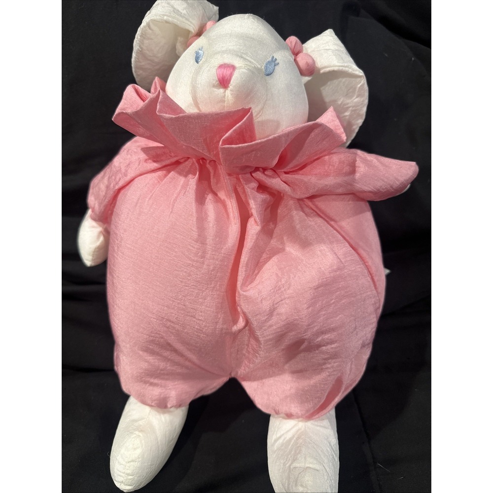 Rare Applause 17068? Fluffy Puff Bunny TM Pink 11" Nylon Puffalump Material